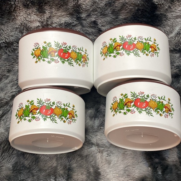 NWOT 4 VINTAGE 70s Spice of Life Canisters with lids Sterilite - Picture 5 of 16